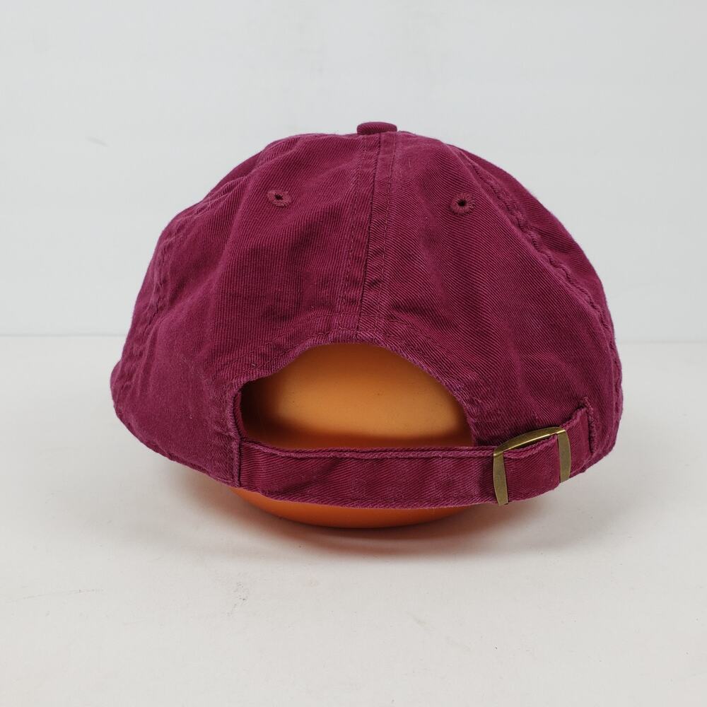 Pink Victorias Secret Womens One Size Maroon Cotton Adjustable Cap Hat View 5